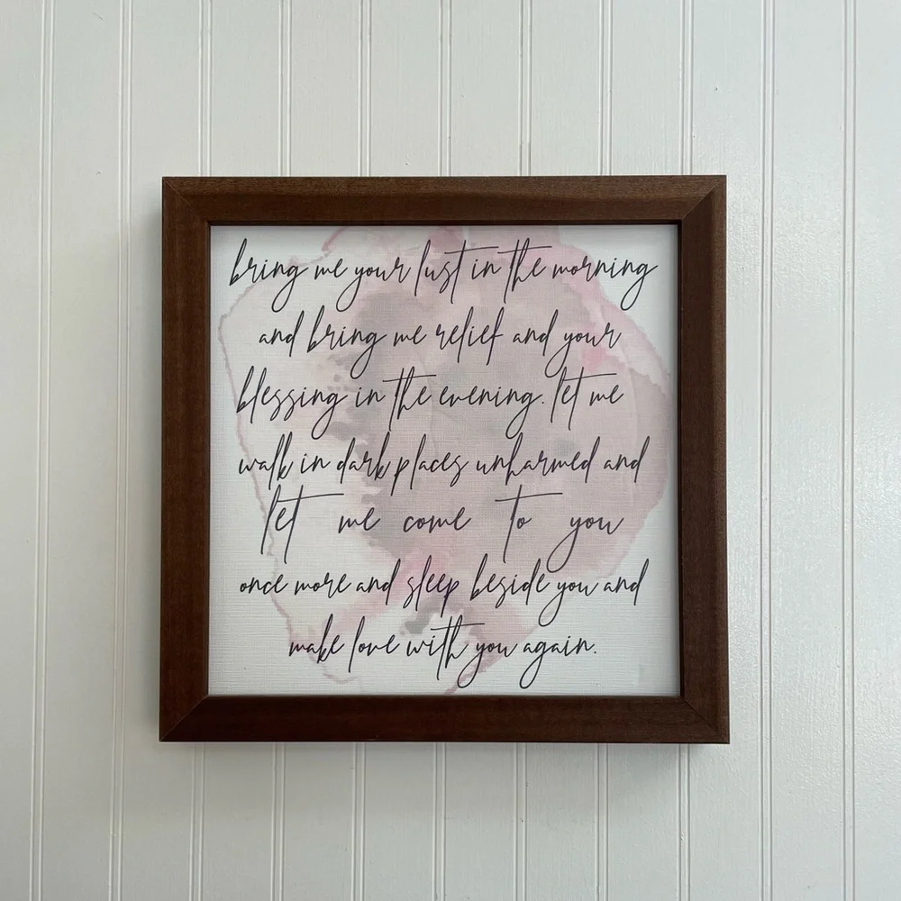 SMALLWOOD Home Custom Printed Framed Wall Art American Gods Quote 13”x13”x1.5”